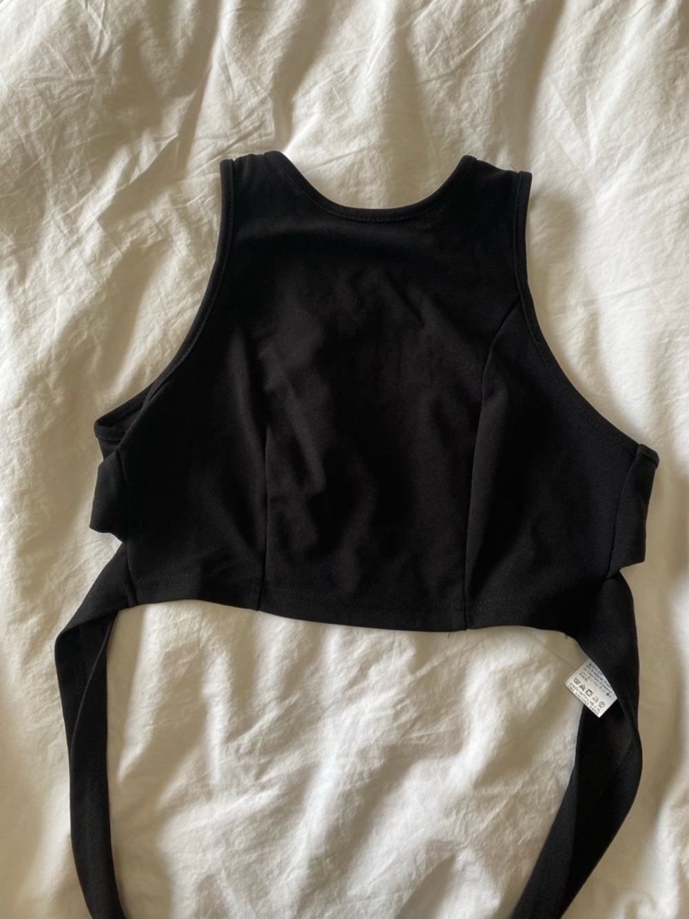 Black Women's Cropped Tank Top